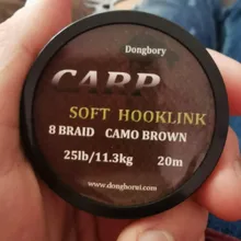 Hair-Rig Hook Link Braid-Line Fishing-Accessories Carp Soft 8-Strand Terminal 20m 25LB/35LB