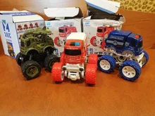 Camión monstruo de juguete para niños, coche de juguete duradero, antigolpes, vehículos Volteadores de 360 grados, inercia, fácil de operar, accionado por fricción