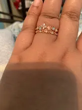 Anillos de circón delicado para mujer, anillos de corazón de flores elegantes con Micro incrustaciones de cristal para mujer, anillos de apertura ajustables, joyería de fiesta 2021