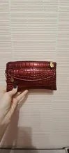 Bolso de mano de PU para mujer, cartera larga informal, monedero de grano Litchi, bolsa con cierre para muñeca, bolsillo para teléfono, tarjetero de crédito