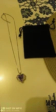 Necklace Angel-Wings Crystals Heart-Pendant Valentines Gift Silver-Color Women CDE 