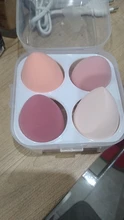 4/1pc maquillaje licuadora Puff cosmético de maquillaje esponja con caja de almacenamiento de la Fundación esponja para polvo herramienta de la belleza de las mujeres Accesorios