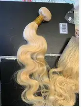 Smoora-extensiones de cabello humano con encaje Frontal, cabello brasileño Remy ondulado, 13x4, 2/613 Uds., Color rubio 3/4