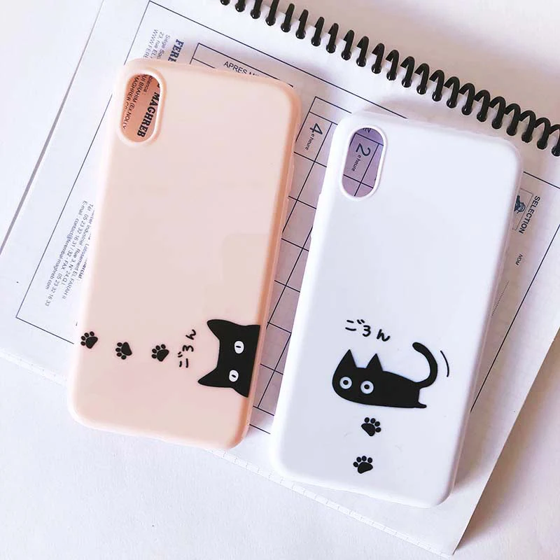 Чехол с изображением кота для iPhone7plus чехол мультяшного iPhone EXS/6S пары