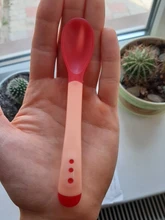 Cuchara con sensor de temperatura para alimentación de niños, vajilla de silicona sensible al calor, 3 colores