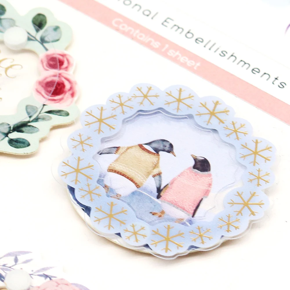Kreative Pfad Dimensional 3D Aufkleber Papier Kunststoff Verzierungen Selbst-Adhesive DIY Scrapbooking Cardmaking Journal Dekoration – Detail 5