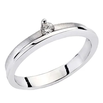 

Ring 18k white gold diamond bright 0.085ct [AA1778]