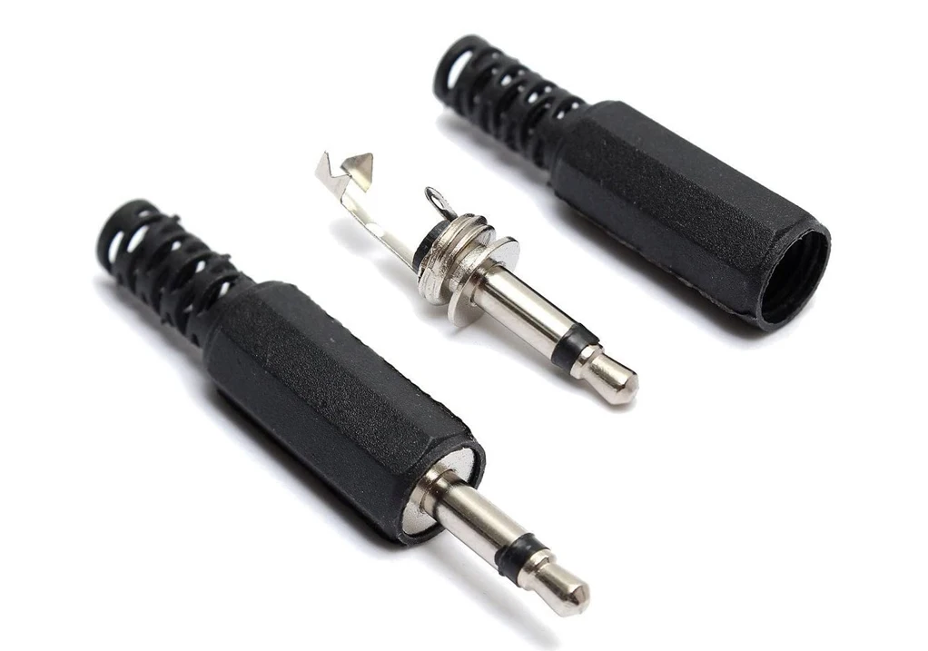 2x MONO JACK connector 3.5MM male for 