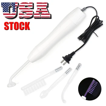 

High Frequency Facial Machine Skin Spot Acne Remover Portable Beauty Device Purple US Stock