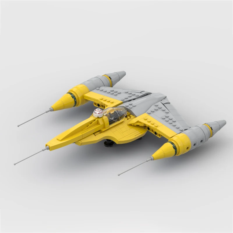 The Starships Space Wars Movie Weapon Battle Naboo N-1 Yellow Aircraft Assembly Model Building Toy - AliExpress