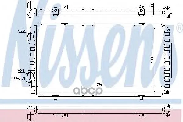 Радиатор Fiat Ducato/Citroen Jumper/Peugeot Boxer 2.0/1.9d-2.8td 94- Nissens 61390 Nissens арт. 61390