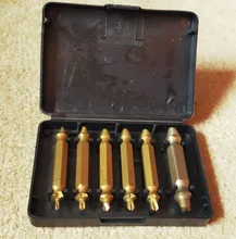 Extractor de tornillos dañados, herramienta de brocas de velocidad, doble cara, duradero, Extractor de pernos rotos, accesorios de alta resistencia, 6 uds.
