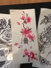 Temporary Tattoos Stickers Rose-Flowers Make-Up Fake Body Women on Big 1pcs Arm-Shoulder