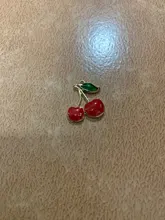 Abalorios de cereza esmaltados de 16x19mm, fruta para fabricación de joyas, pendientes, pulsera y collar, dijes, 10 uds.