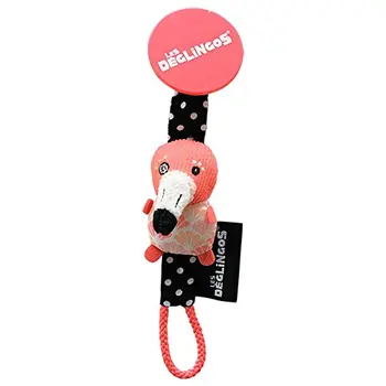 

Les Deglingos Reggiciuccio with Flamingos the flamingo pink pacifiers and teether