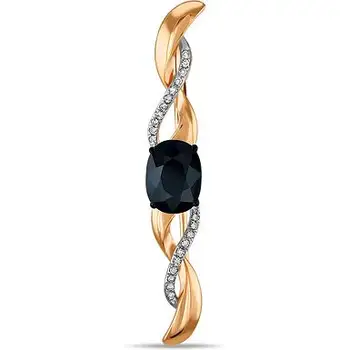 

Lucas gold brooch with sapphire and diamonds in red gold