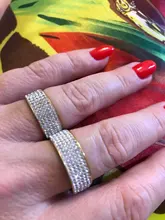 Anillo de acero de estilo Retro Vintage para mujer, joyería de 5 fila de cristales transparentes, anillos de boda de compromiso de acero inoxidable a la moda, gran oferta