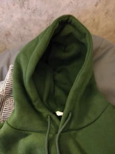 Loose Pullover Hoodies Long-Sleeve Harajuku Blue Green Women Tops Solid Casual Velvet