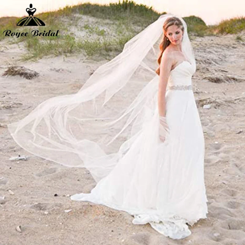 Long Tulle Wedding Veil bridal veil One Layer With Comb For Bride Wedding Accessories