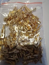 100pcs H62 Brass Tinned 6.3mm 4.8mm Automotive Connector Female Male Terminals  E6.3B
