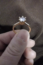 Wedding Rings For Women Classic 1 Carat AAA+ Zircon Light Gold Color Engagement Anniversary