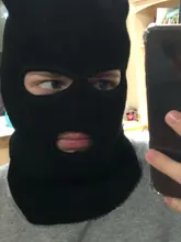 Máscara de cobertura de la cara completa, gorro de Pasamontañas de punto de 3 agujeros, táctica del ejército CS, para invierno, esquí, ciclismo, gorro, bufanda, mascarilla facial cálida