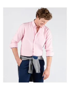 

Plain long-sleeved goose branding shirt in pink