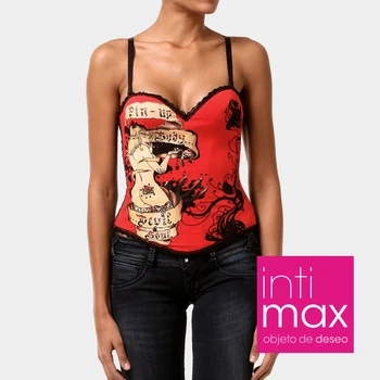 

INTIMAX DIABLE corset for woman stamping in Red color or White