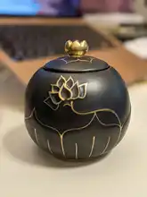 Las urnas para cerámica cenizas negro ceniza urna sellada la cremación recuerdo de Funeral mascotas y Humanos Memorial hogar adecuado chimeneas entierro