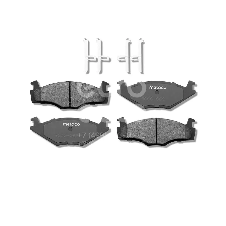 Metaco Колодки тормозные передние к-кт 3000-069