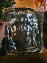 Aosbos-mochila transparente impermeable de PVC para escuela, morral transparente de gran capacidad de alta calidad