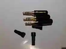 3 uds Jack 3,5mm R conector 3 polos chapado en oro estéreo jack de 3,5mm de auriculares con adaptador de enchufe de cola para fijar el cable estable