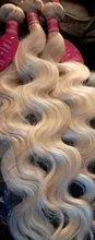 Luduna 613 rubia mechones pelo brasileño de la onda del cuerpo del pelo de mechones 1/3/4 ofertas de extensiones 100% cabello humano para mujer Remy de la extensión del pelo