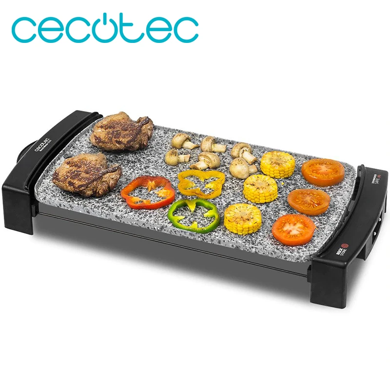 Cecotec Plancha Eléctrica Rock&Water 2000. 1800 W, Revestimiento Piedra  RockStone, Termostato regulable, Piezas aptas para lavavajillas, Amplia  Superficie de cocinado, Cajetín recogegrasas : : Hogar y cocina