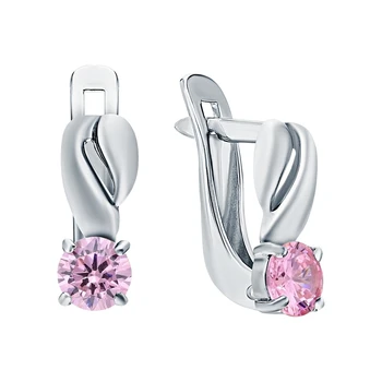 

Silver earrings with cubic zirconia sunlight sample 925 test