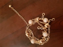 Pulseras con cadena de Color dorado multicapa para mujer, brazaletes con dije de corazón, brazaletes de cristal, novedad de 2020