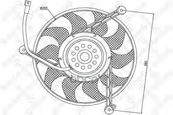 29-99008-Sx_вентилятор Охлаждения! Vw T4 All 91-04 Stellox 2999008sx Stellox арт. 2999008SX