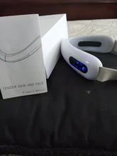 Chin V-línea de elevación máquina de la correa rojo azul terapia de fotones LED adelgazamiento Facial vibración masajeador Dispositivo de Lifting Facial V cuidado de la cara