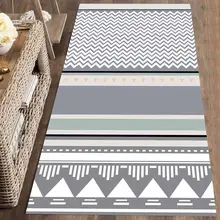 Else Черный Белый богемный аутентичный Morrocan 3d принт нескользящие микрофибры Моющиеся беговые Коврики для прихожей