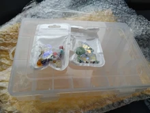 Caja de almacenamiento de plástico para joyas, compartimiento ajustable, caja para pendientes, estuche para joyería, varios tamaños