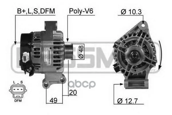 Генератор Ford Focus 1.4, 1.6 98-(14v 105a) Era арт. 210357