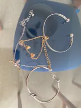 5 unids/set las mujeres pulseras personalidad mosaico de cristal de brújula de apertura flecha nudo cadena redonda exquisita brillante joyería de fiesta