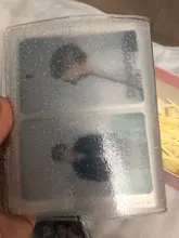 64 tarjetas de capacidad Mini titular carpetas álbumes con bling funda transparente para 6*6*9cm juegos tarjeta multifunción manga titular