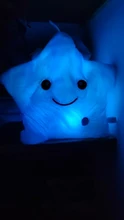 34CM Creative Toy Luminous Pillow Soft Stuffed Plush Glowing Colorful Stars Cushion Led