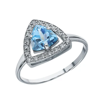 

Silver ring with Topaz and cubic zirconia sunlight sample 925