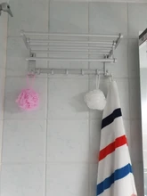 Hanger Towel-Rack Storage-Shelf Shower-Holder Bathroom-Accessories Folding Wall-Organizer