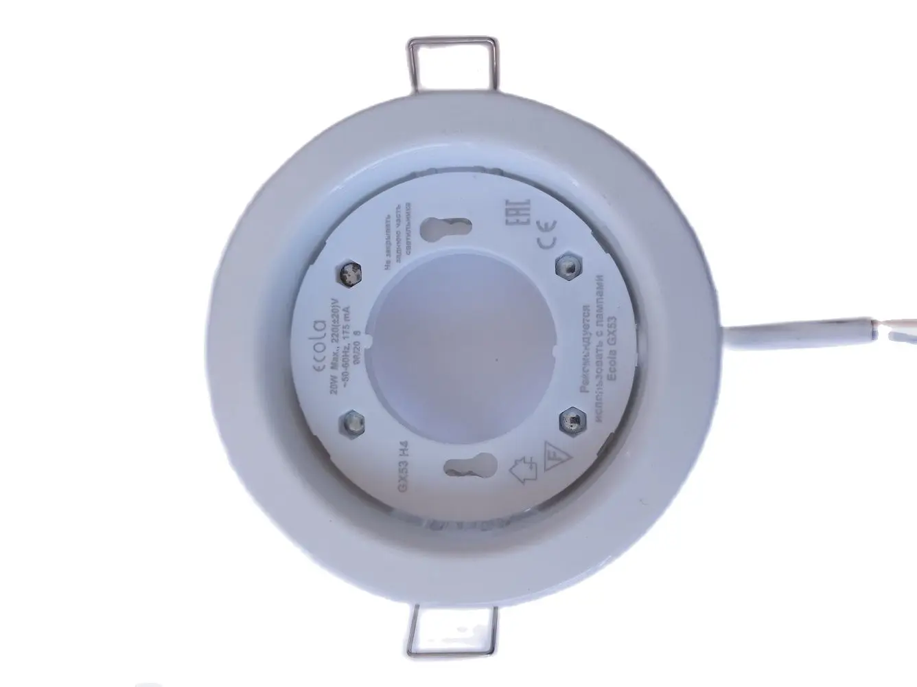 Встраиваемый светильник для дома GX53 Ecola LED белый хром санин-хром золото FW5310ECB
