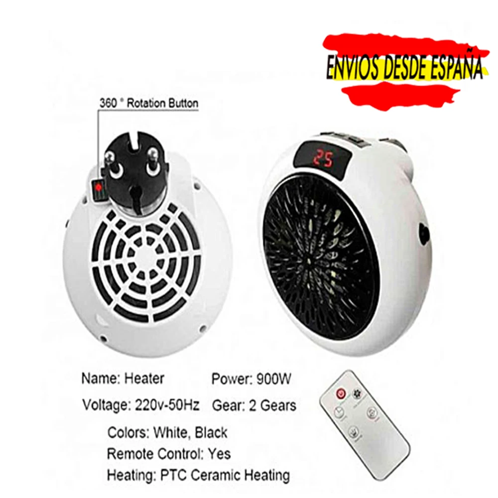 Wonder Heat Pro, portable heater, 900W, remote Control, remote Control,  adjustable, Digital - AliExpress