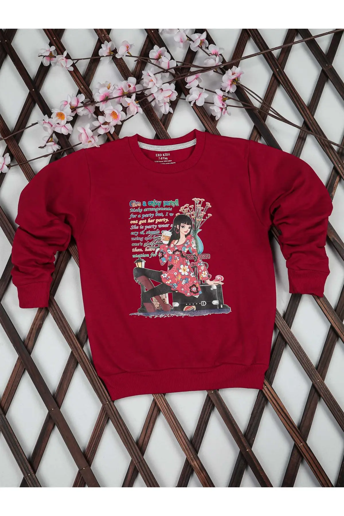 

Red Seasonal Girl Child Sweatshirt