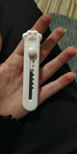 MINKYS-Mini cuchillo de bolsillo con Gato Kawaii, utensilio de utilidad artística, caja Express, cortador de papel, hoja rellenable para envolver, papelería